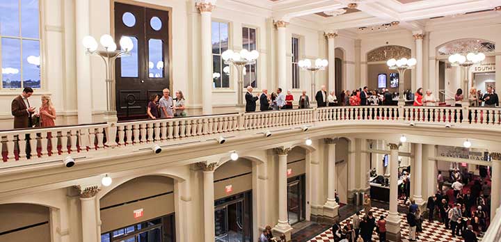 The Balcony well of Music Hall during intermission